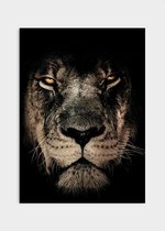Poster Lion Close-up ² - Papier - Meerdere Afmetingen & Prijzen | Wanddecoratie - Interieur - Art - Wonen - Schilderij - Kunst