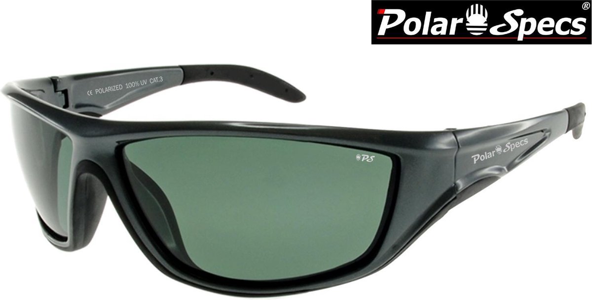 Polar Specs® Polariserende Zonnebril Vortex Sport PS9052 – Grey – Polarized Green – Medium – Unisex