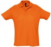 SOLS Heren Zomer II Pique Poloshirt met korte mouwen (Oranje)