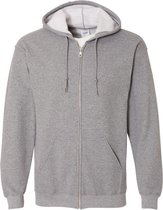 Gildan Zware Blend Unisex Adult Full Zip Hooded Sweatshirt Top (Grafiet Heide)