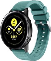 Siliconen Smartwatch bandje - Geschikt voor  Samsung Galaxy Watch Active / Active 2 silicone band - dennengroen - Strap-it Horlogeband / Polsband / Armband