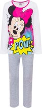 Disney Minnie Mouse pyjama - katoen - wit/grijs - maat 98/104 (4 jaar)