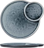 Laguna Blue-Grey Dinerbord met vakken - Ø 27.5-32cm