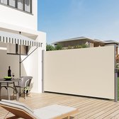 180 x 350 cm (H x L), zijzonwering voor balkon en terras, privacyscreen, zonwering, zijrolgordijn, beige GSA185E