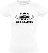 Holy Guacamoly Dames t-shirt |mexico | avocado | dipsaus | Wit