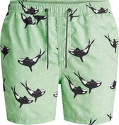 Jack & Jones Intelligence Bali Zwembroek - Mannen - groen/zwart/wit