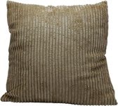 Deco4yourhome®  - Kussen - Corduroy - Rib - Beige - 45x45 - Uitwasbare Hoes