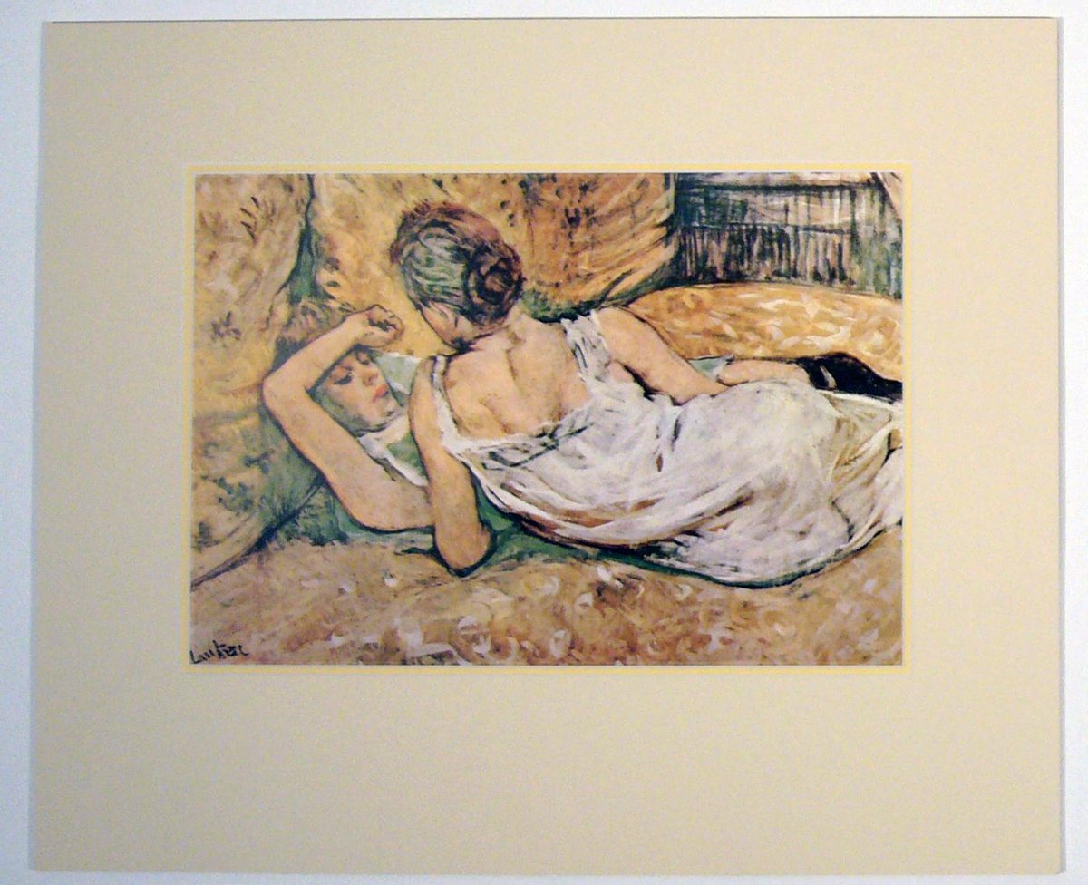 Catch Projecten Poster in dubbel passe-partout - Henri Toulouse Lautrec - Friends - Kunst - 50 x 60 cm Kleur