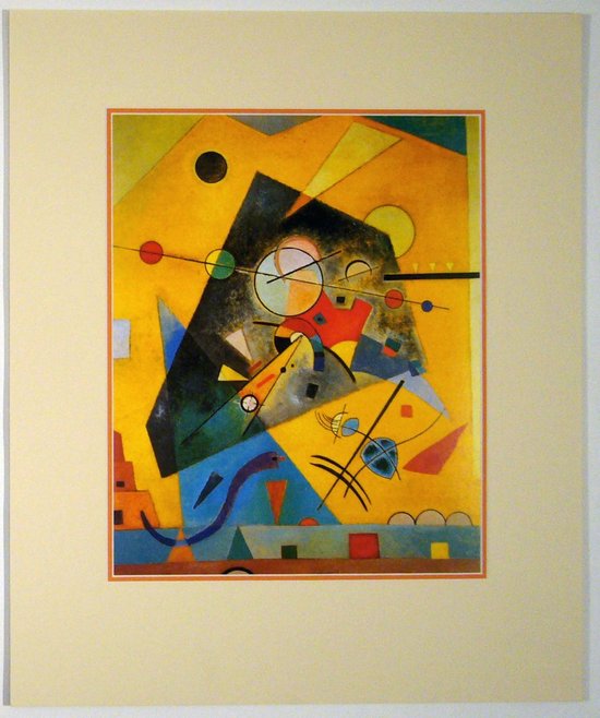 Poster in dubbel passe-partout - Wassily Kandinsky - Harmonie Tranquille, 1924 - 50 x 60 cm