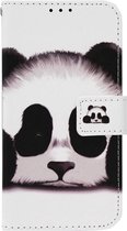 ADEL Kunstleren Book Case Pasjes Portemonnee Hoesje Geschikt voor Samsung Galaxy S21 Ultra - Panda