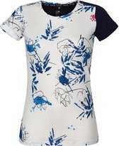 Rafiki T-shirt Chulilla Print Dames Katoen/modal Wit/indigo Mt Xs
