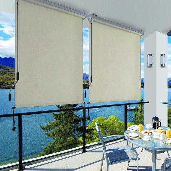 1,6 x 2,5 m verticale luifel voor balkon, terras, verticale luifel voor  buiten, luifel... | bol.com