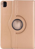 Shop4 - iPad Pro 12.9 (2022 / 2021 / 2020) Hoes - Rotatie Cover Lychee Goud