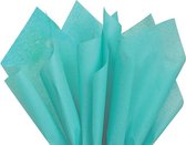 Papier de soie Vert Turquoise - 50 x 76 cm - 18gr - 100 pièces - Papier buvard Bleu Vert Caraïbes