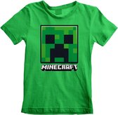Minecraft kindershirt – Creeper Face maat 5-6 jaar 116cm