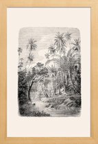 JUNIQE - Poster met houten lijst Sri Lanka -20x30 /Grijs & Ivoor