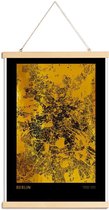JUNIQE - Posterhanger Berlin kaart gouden -20x30 /Goud & Zwart