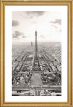 JUNIQE - Poster met houten lijst Tour Eiffel -13x18 /Grijs & Ivoor