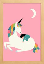 JUNIQE - Poster in houten lijst Me Time -40x60 /Roze