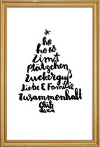 JUNIQE - Poster met houten lijst Tannenbaum -40x60 /Wit & Zwart
