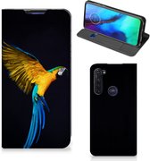 Telefoontas Motorola Moto G Pro Smart Cover Hoesje Papegaai