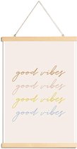 JUNIQE - Posterhanger Good Vibes -40x60 /Kleurrijk