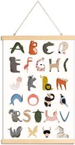 JUNIQE - Posterhanger Animal Alphabet -40x60 /Kleurrijk