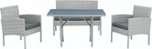 Loungeset Gardini Toledo Wicker Grijs