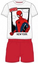 Spiderman pyjama met korte broek en t-shirt - maat 104 - Spidey shortama rood