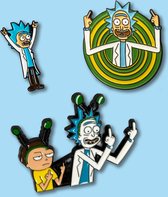 Rick en Morty Enamel Emaille Pin Badge  Reverse Pin Broche