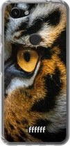 6F hoesje - geschikt voor Google Pixel 3a -  Transparant TPU Case - Tiger #ffffff