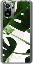 6F hoesje - geschikt voor Xiaomi Redmi Note 10S -  Transparant TPU Case - Tropical Plants #ffffff