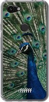 6F hoesje - geschikt voor Google Pixel 3a -  Transparant TPU Case - Peacock #ffffff