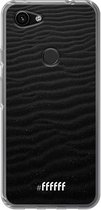 6F hoesje - geschikt voor Google Pixel 3a -  Transparant TPU Case - Black Beach #ffffff