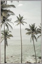 JUNIQE - Poster met kunststof lijst Tropical Dreams -20x30 /Blauw &