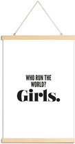 JUNIQE - Posterhanger Run Girls -40x60 /Wit & Zwart