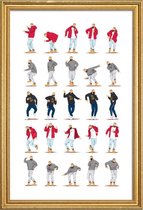 JUNIQE - Poster met houten lijst Hotline Bling dans -40x60 /Grijs &