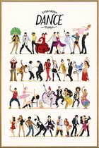 JUNIQE - Poster met kunststof lijst Everybody Dance Now -20x30