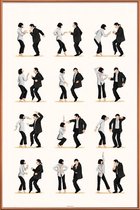 JUNIQE - Poster met kunststof lijst Pulpfiction 2 -60x90 /Ivoor &