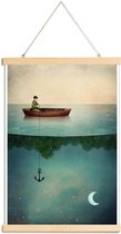 JUNIQE - Posterhanger Entering Dreamland -20x30 /Blauw & Grijs