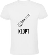 Klopt Heren t-shirt | koken | keuken | restaurant | chef | Wit
