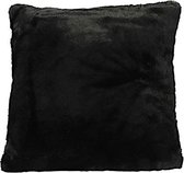 Decostar Kussen Jozias 45 x 15 cm fleece zwart