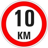 Maximaal 10 km sticker, A1 100 mm