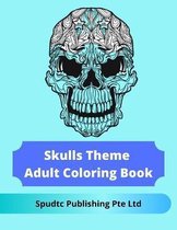 Skulls Theme Adult Coloring Book