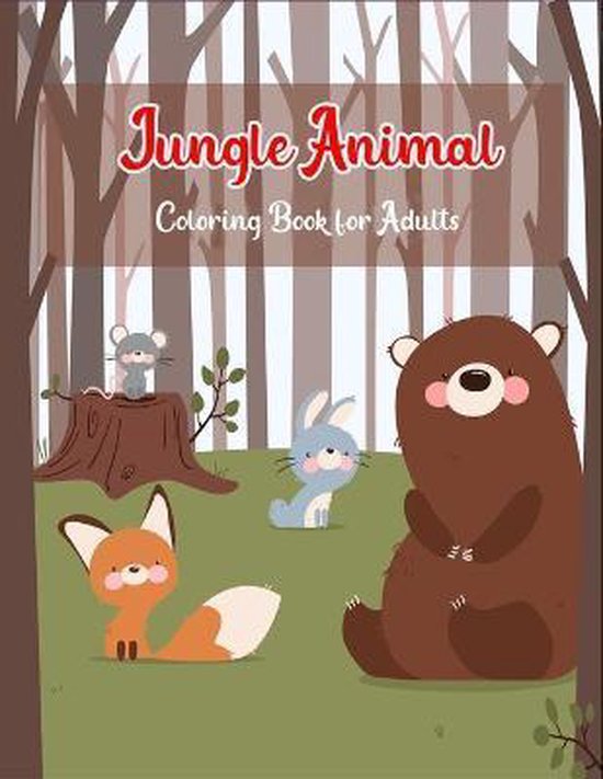 jungle animal coloring book for adults, Creativegallary Publishing