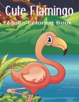 Cute Flamingo Adults Coloring Book