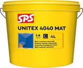 SPS Unitex 4040 Mat | 4 L | Wit | Matte Muurverf | Uitstekend Dekkend | Binnen En Buiten | Schrobvast | Klusverf