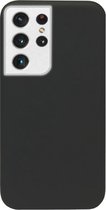 - ADEL Siliconen Back Cover Softcase Hoesje Geschikt voor Samsung Galaxy S21 Ultra - Zwart