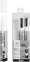 Chalk Markers, lijndikte 3+6+15 mm, wit, 3 stuk/ 1 doos