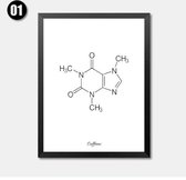 Molecule Poster Coffee - 40x60cm Canvas - Multi-color